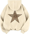 Leopard Star Graphic Hoodies