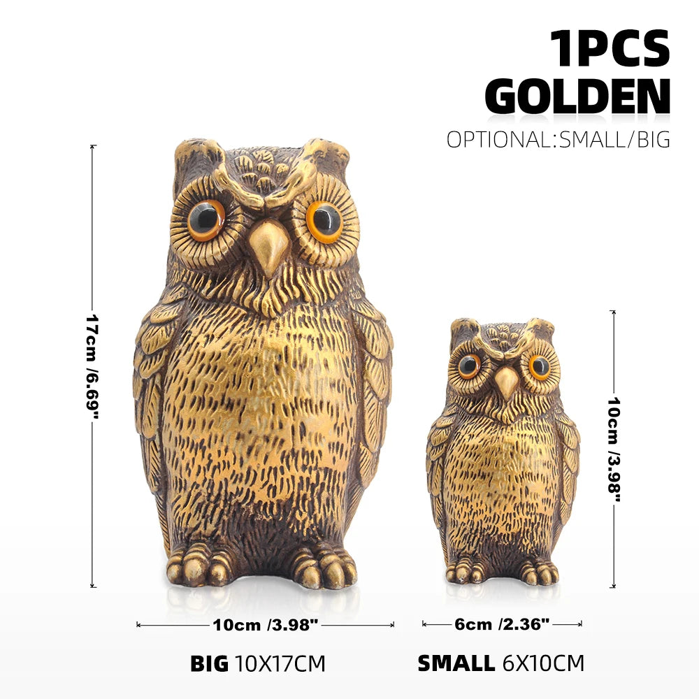 Garden Decor Realistic Owl Statue Scarecrow Fake Bird Scarer Lawn Garden Courtyard House Decorative Figurine Home Decoration Toy