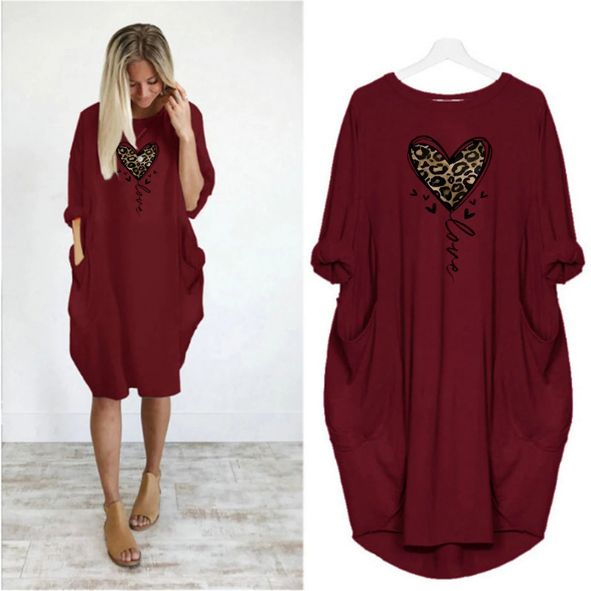 Heart Shaped  Tee Dress