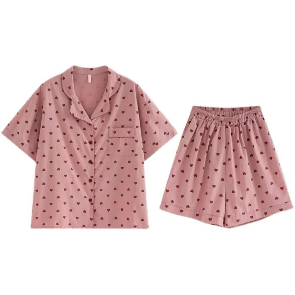 Leopard Print Heart Pajama
