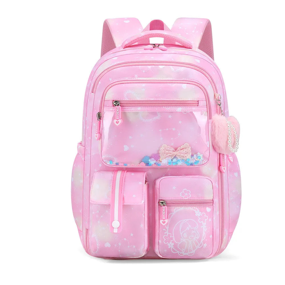 Fashion Love Pendant 3-Piece Set School Backpack