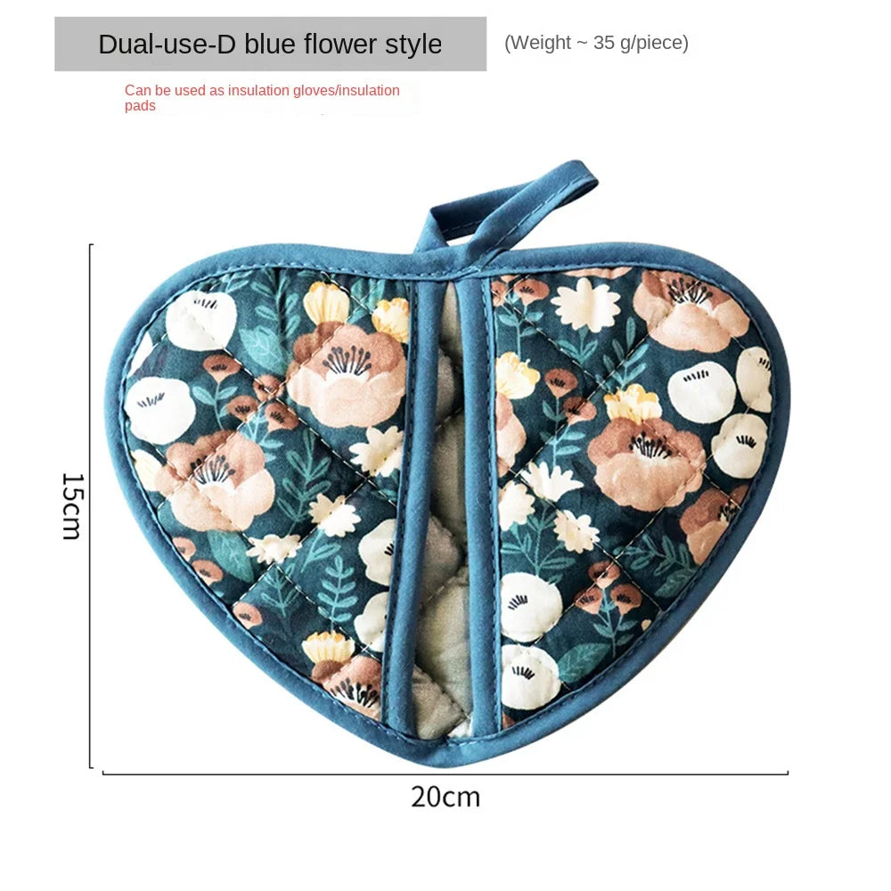 Anti-scalding Oven Gloves Mitts Heat Insulation Iron-proof Printed Japanese Style Kitchen Accessories Bbq Oven Pot Holder