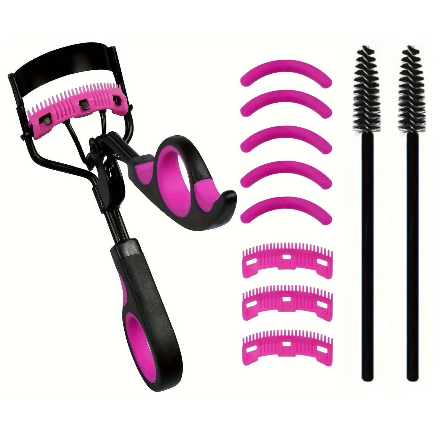 11/16PCS Eyelash Curler with 10pcs Replacement Pads Women Professional Eyelashes Curling Tweezers Clips Lasting Eye Makeup Tools