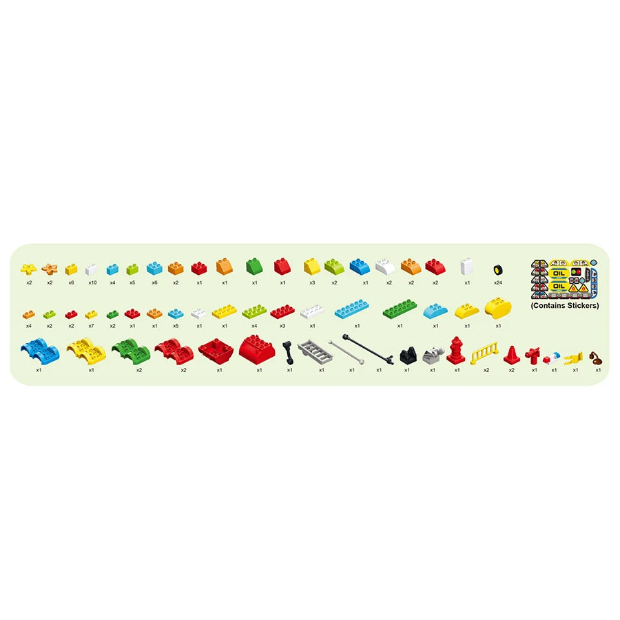 140Pcs Large Particles Duploed Car