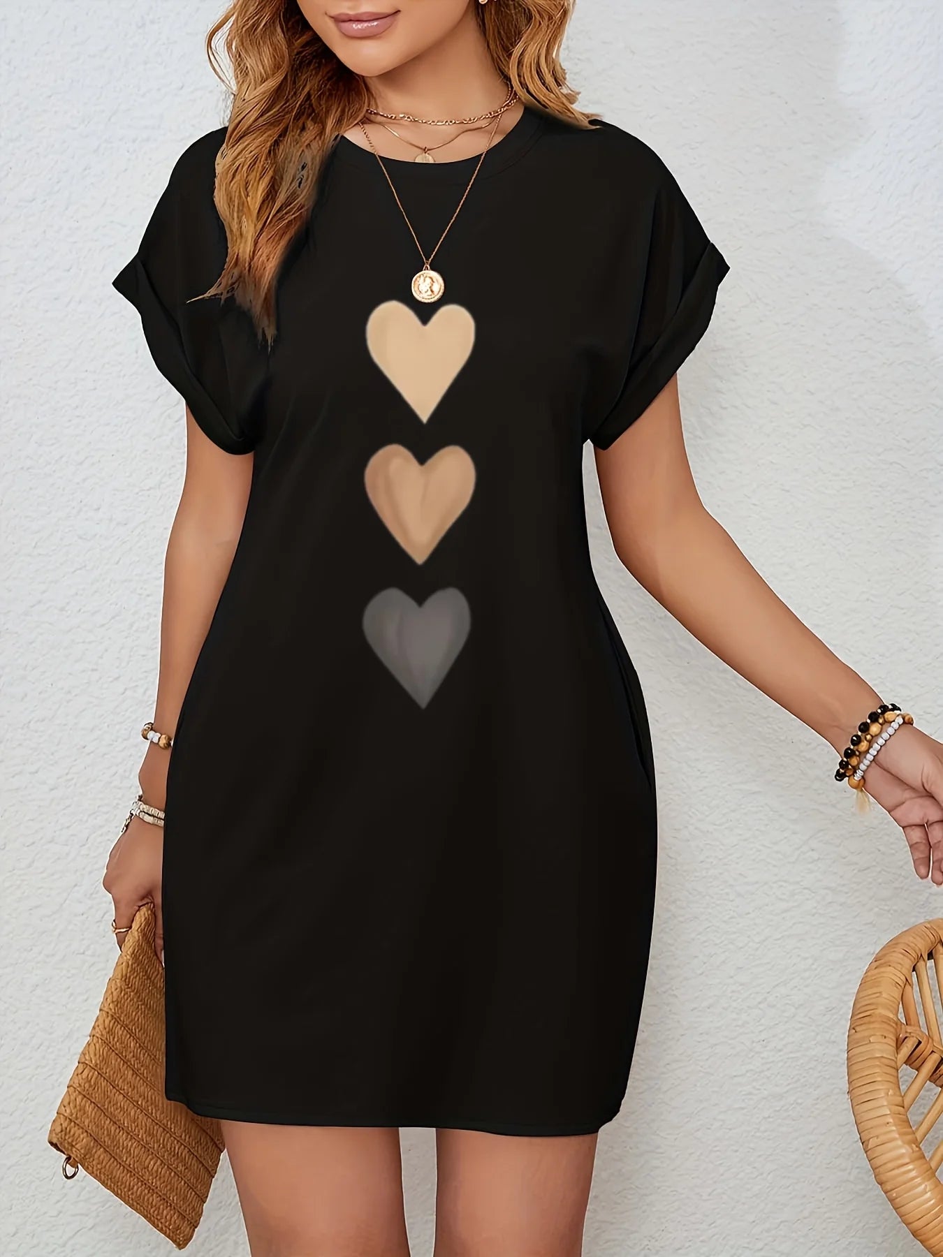 3 hearts TShirt Dress