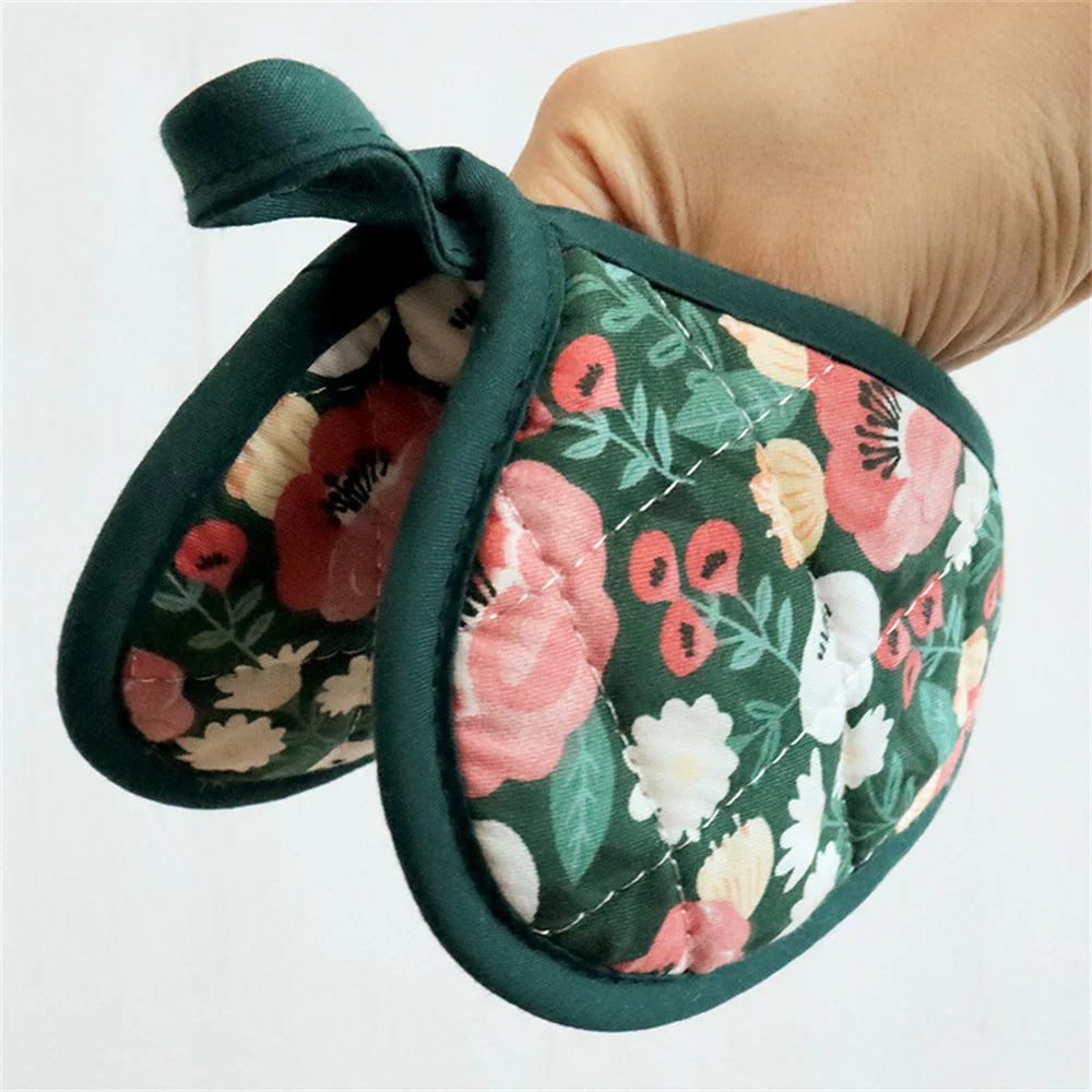 Anti-scalding Oven Gloves Mitts Heat Insulation Iron-proof Printed Japanese Style Kitchen Accessories Bbq Oven Pot Holder