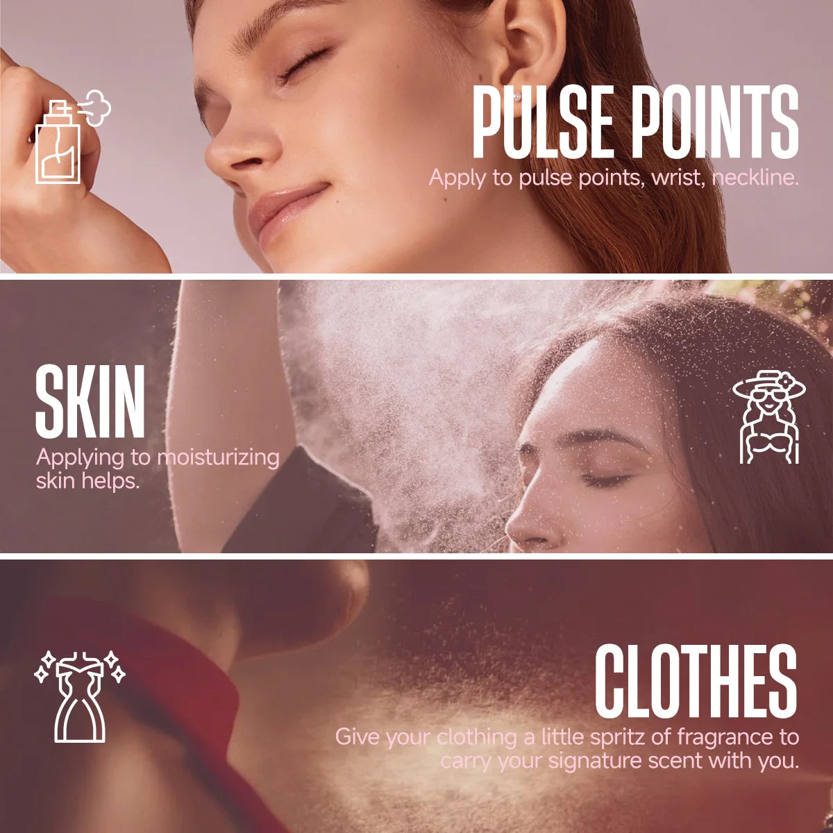 Body fragrance sprays,