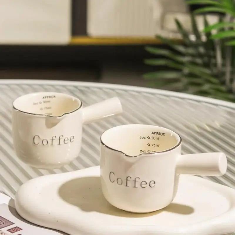 Ceramic Coffee Measuring Cup with Scale