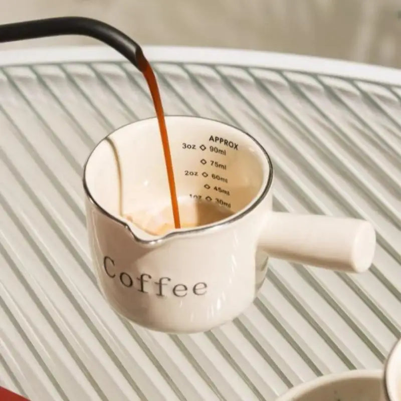 Ceramic Coffee Measuring Cup with Scale