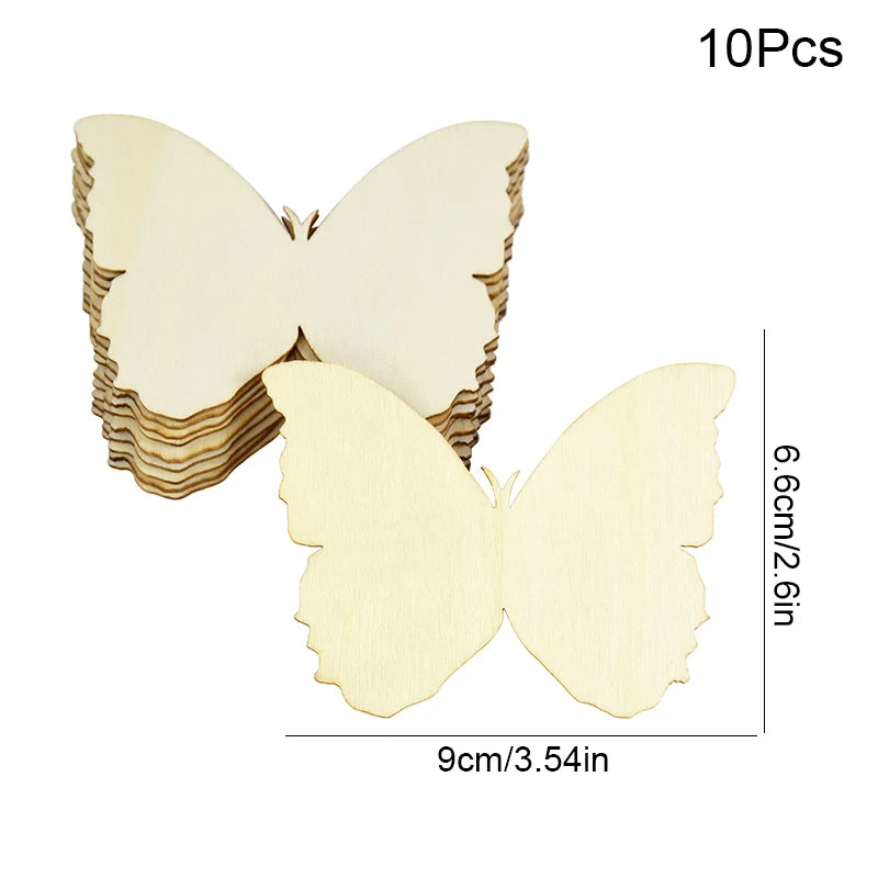 10pcs Wooden Butterfly templates