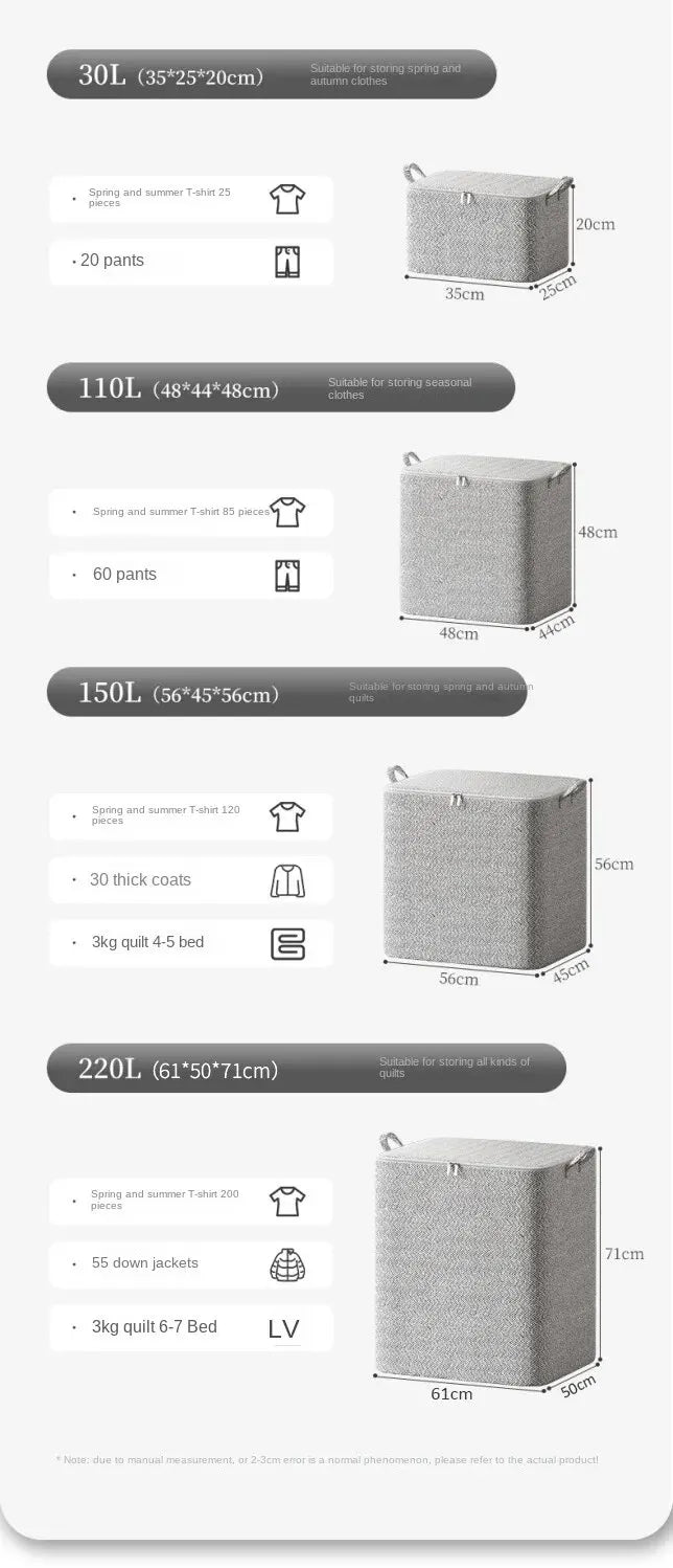 1pc Household Large Capacity Storage Bag