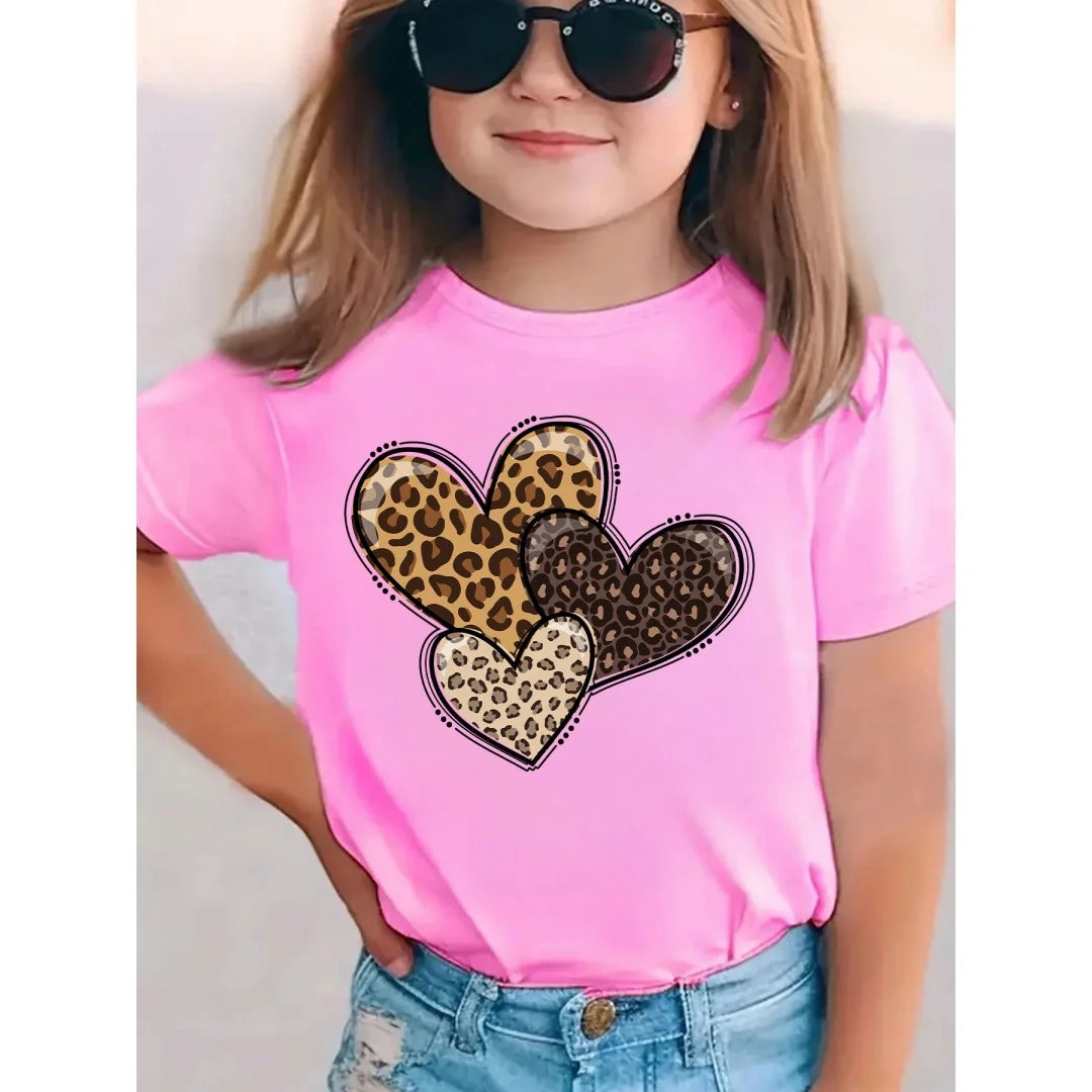 Children Heart Print T-Shirt