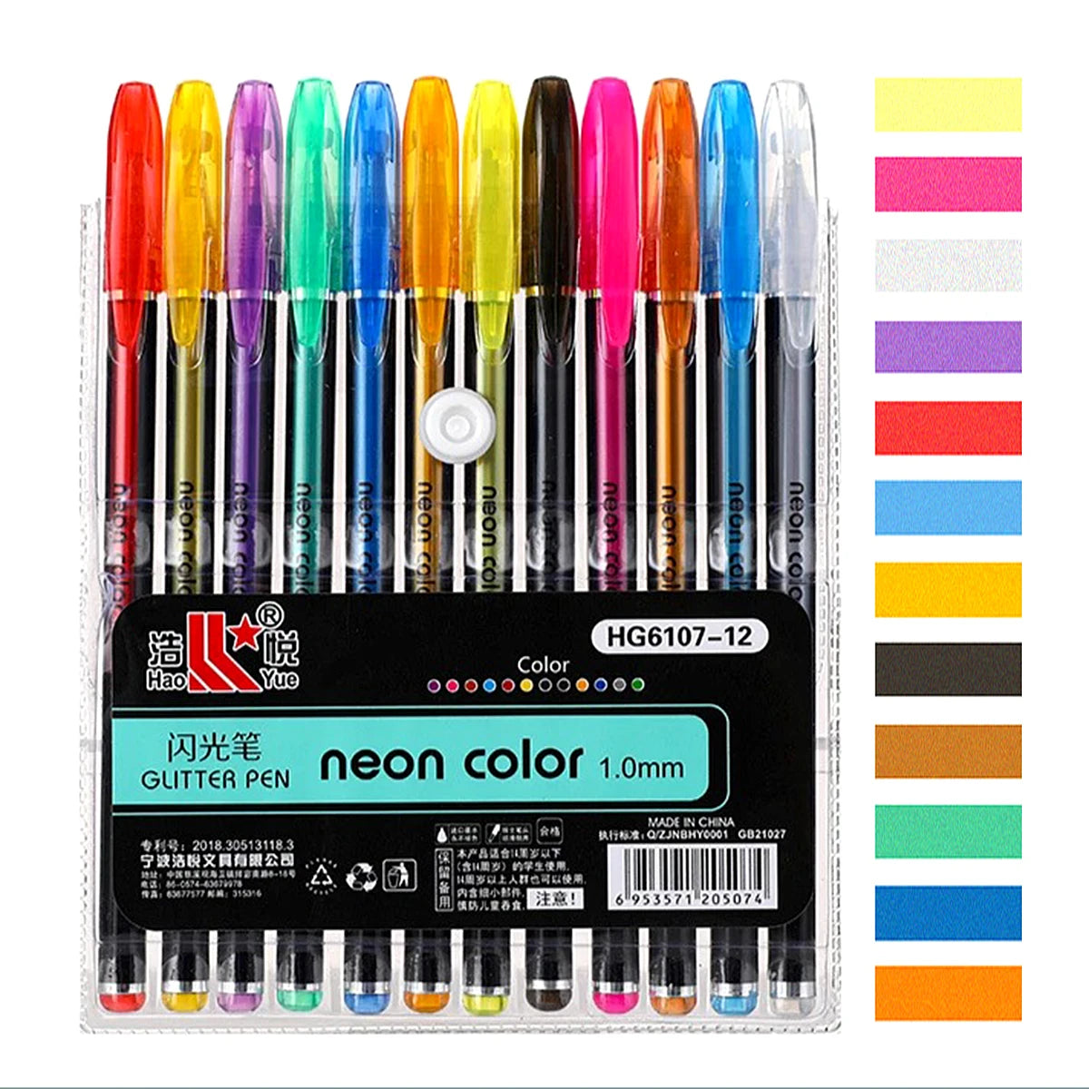 60Pcs Metallic Glitter Colors Gel Pens Set