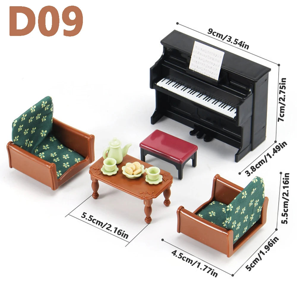 Miniature Furniture Forest Family Kitchen Toy