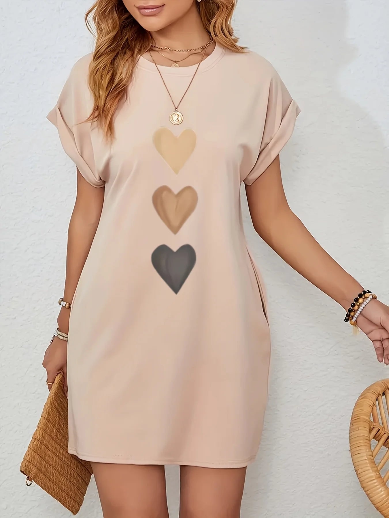 3 hearts TShirt Dress