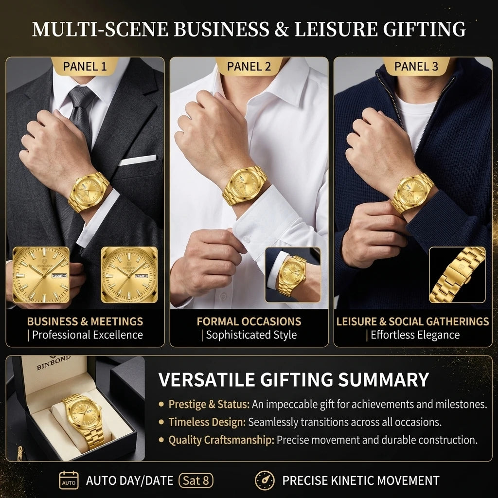 4pc Set Men's Gold