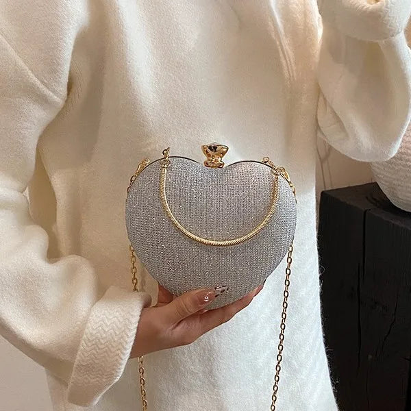 Peach Heart-shaped Evening Bags