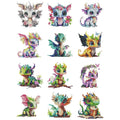 12pcs Dinosaur Diamond Painting