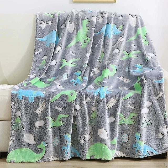 New spacecra Glow in The Dark Blanket Unicorn Gift