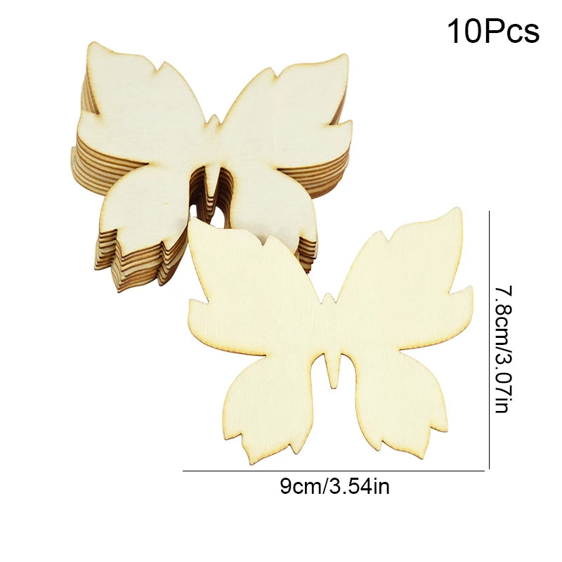 10pcs Wooden Butterfly templates