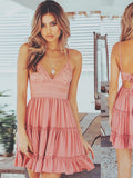 Low Back tiered hem dress