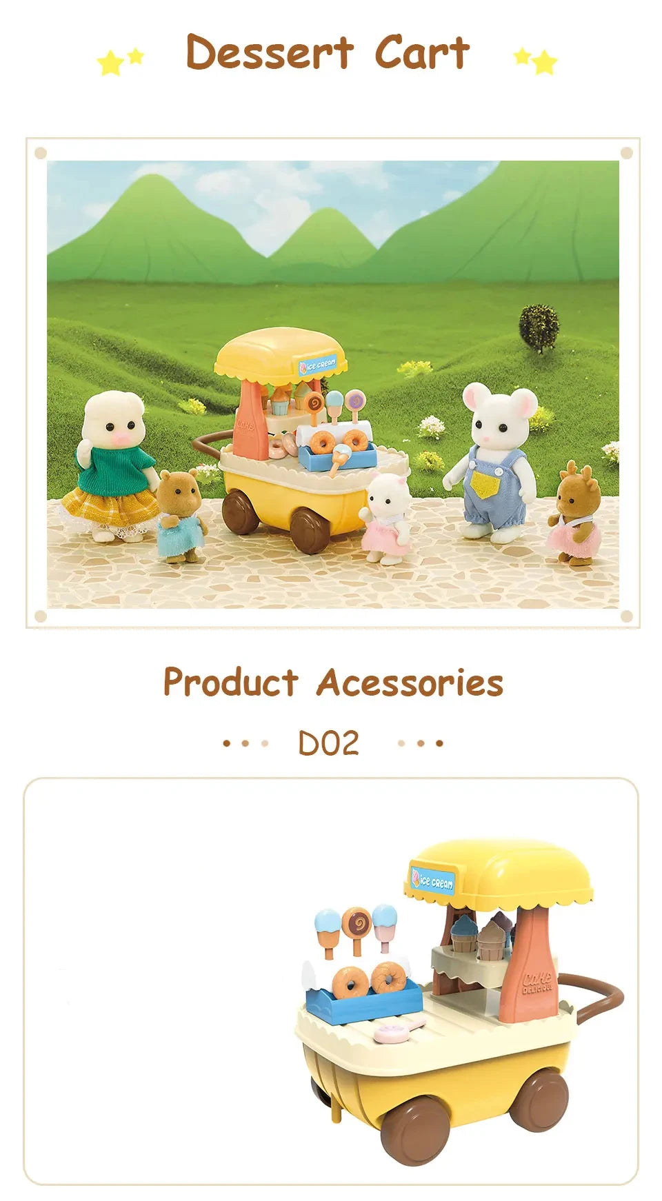 Miniature Furniture Forest Family Kitchen Toy