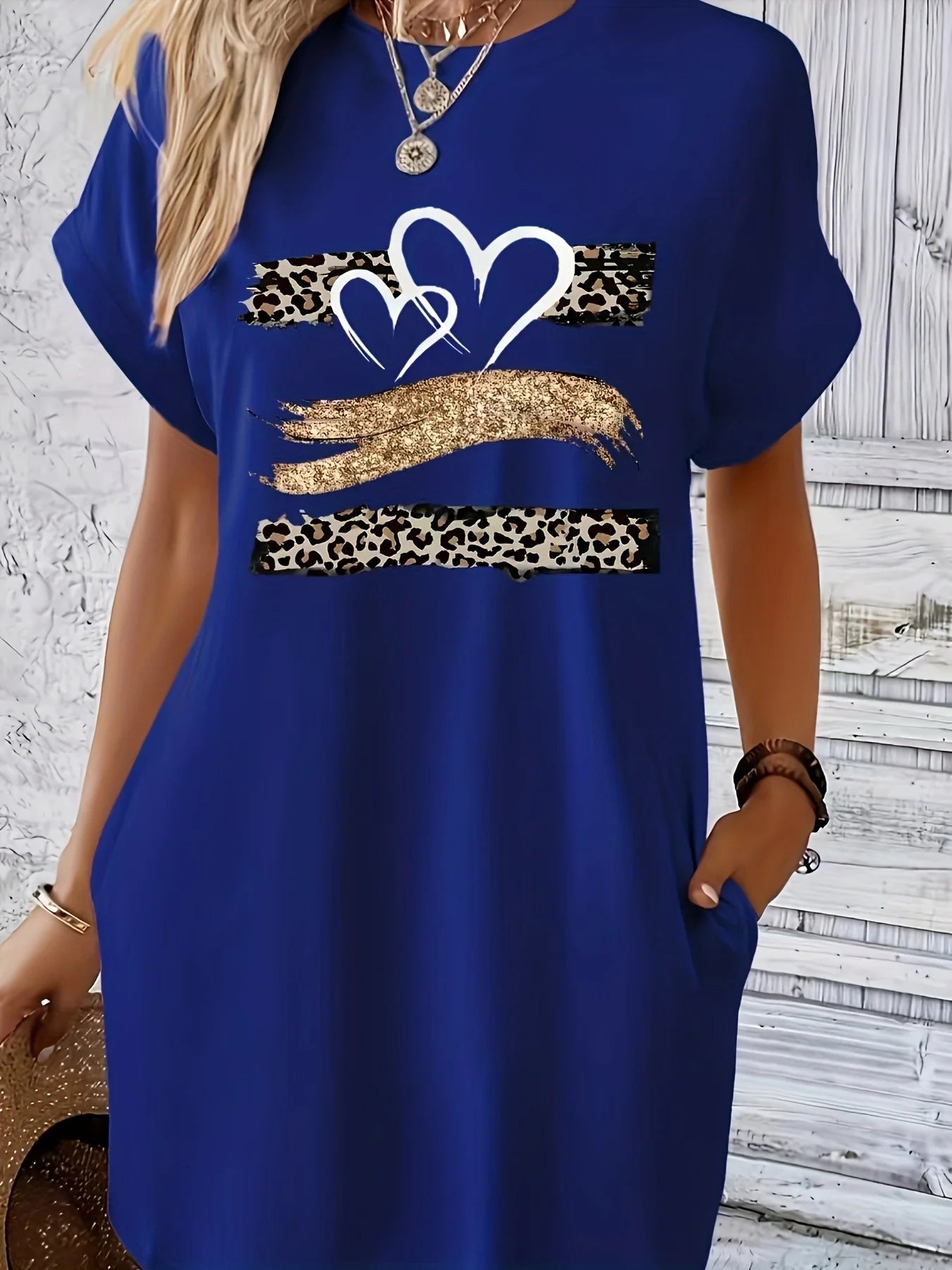 Knit TShirt Dress with heart