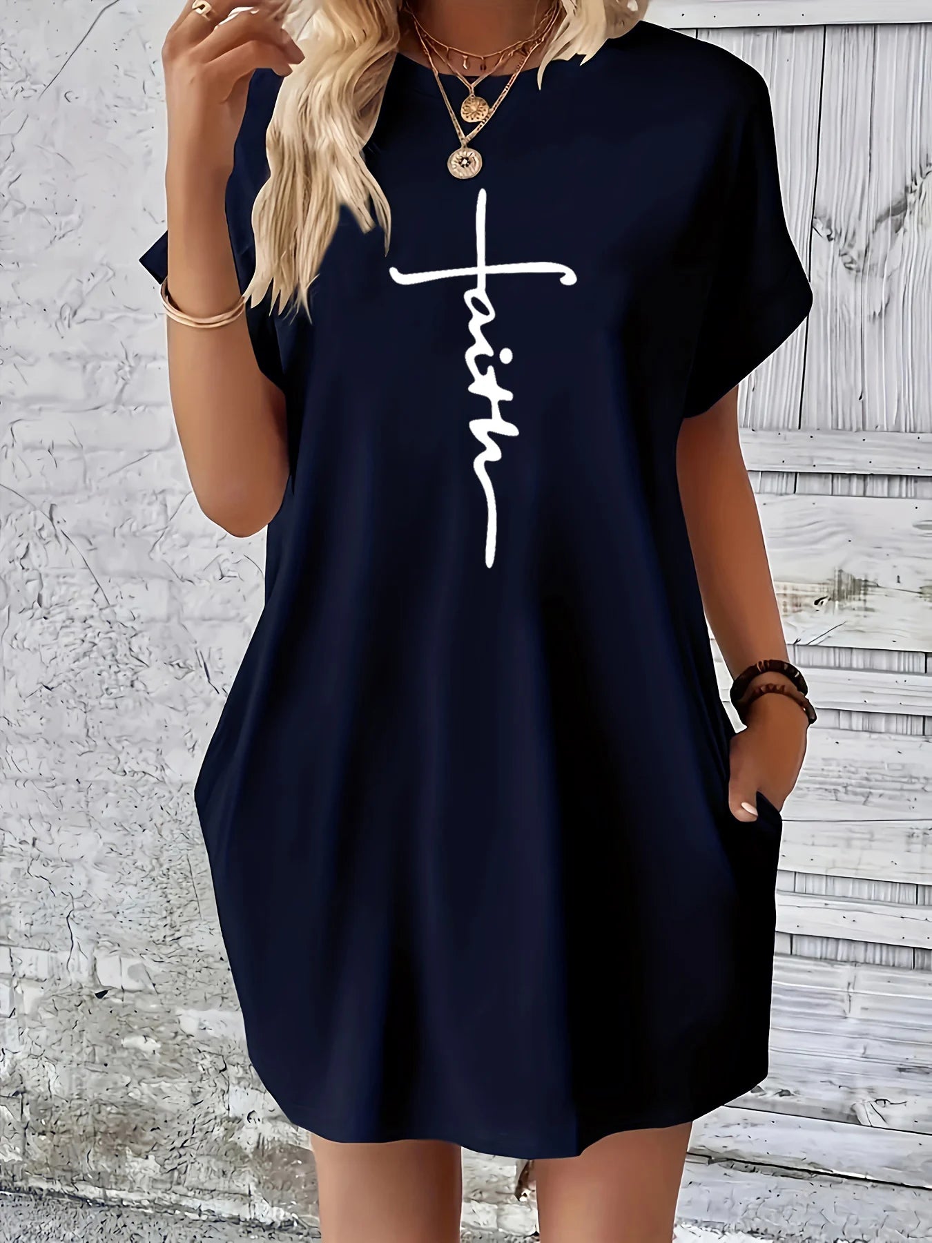 Faith Short Sleeve Pocket Dress