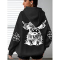 Highland Cow Print and Claw Heart Hoodie