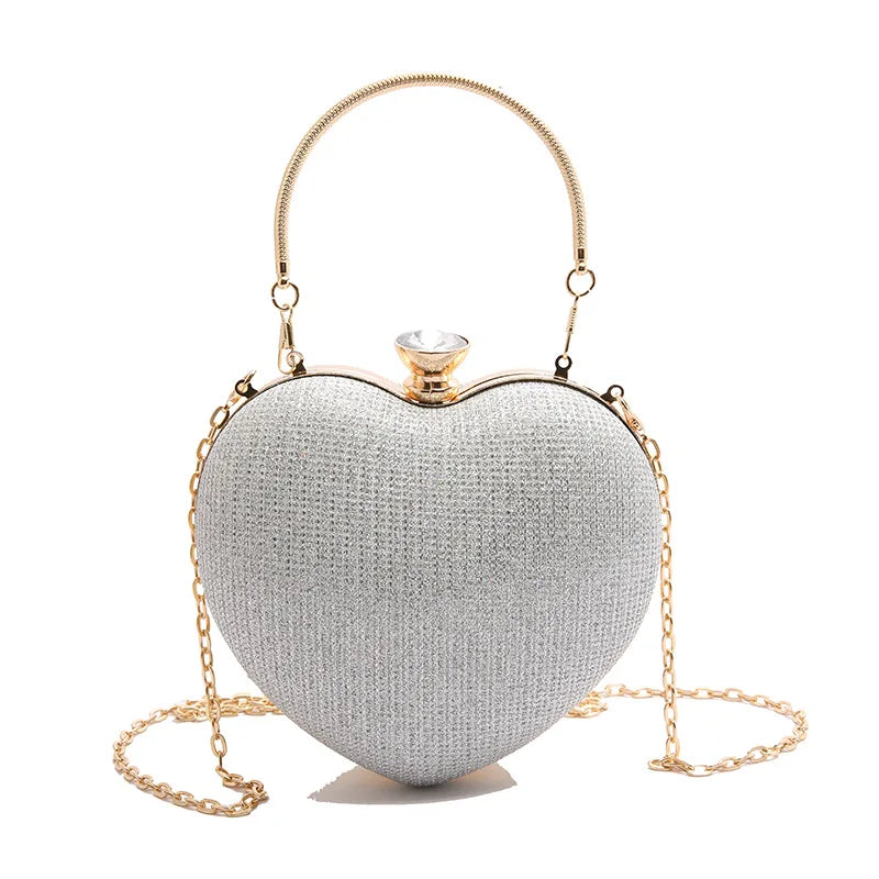 Peach Heart-shaped Evening Bags