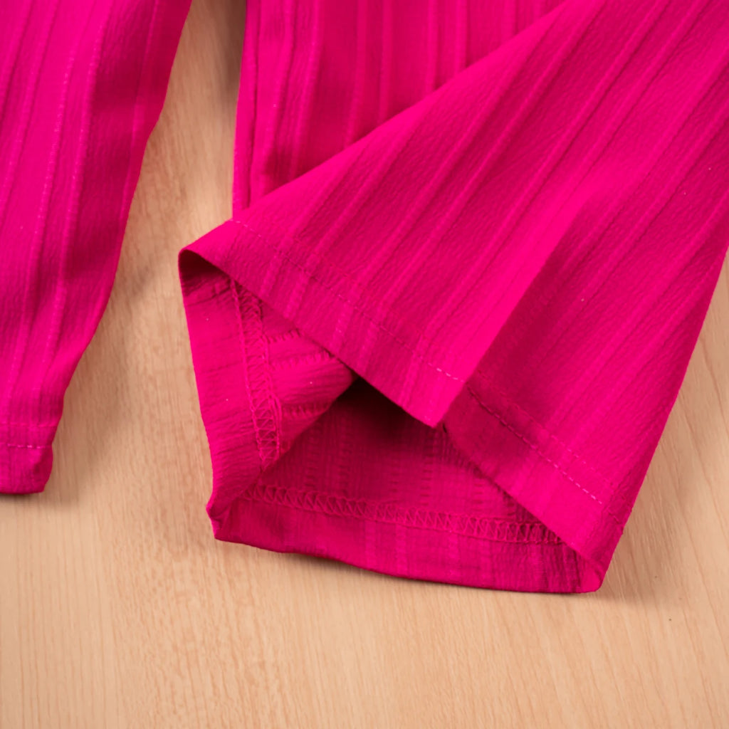 Shorts Sleeves + Wide Leg Pants 2PCS
