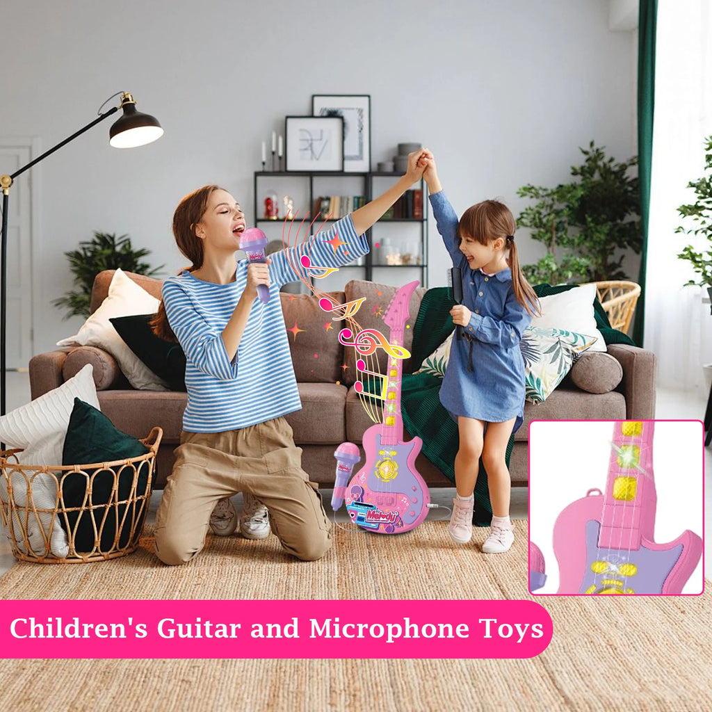 Children'S Guitar And Microphone Toys Guitar