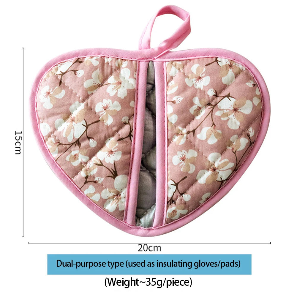 Anti-scalding Oven Gloves Mitts Heat Insulation Iron-proof Printed Japanese Style Kitchen Accessories Bbq Oven Pot Holder