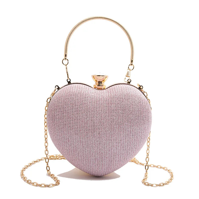 Peach Heart-shaped Evening Bags
