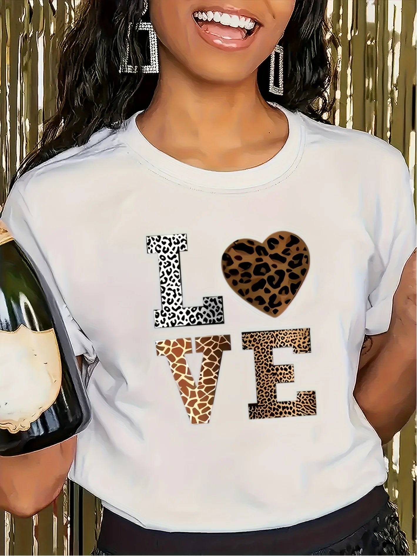 White Love Leopard T-shirt-