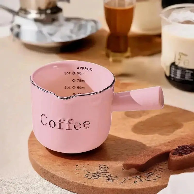 Ceramic Coffee Measuring Cup with Scale