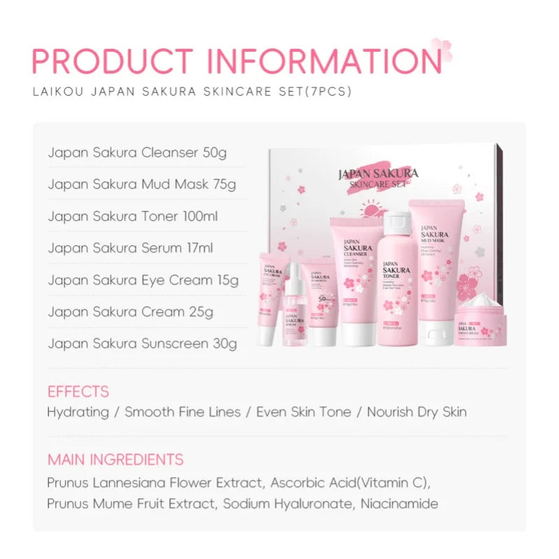 Korean Sakura Skincare Set