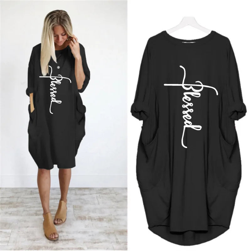 Plus Size Short Sleeve long dress