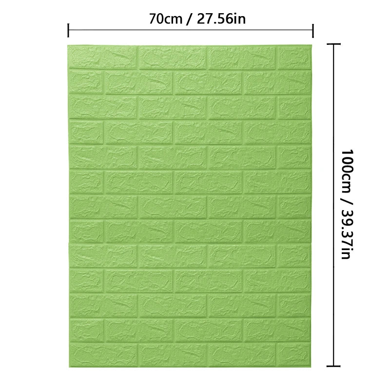 3D Soft Foam Brick Wallpaper Sticker Roll DIY Self Adhesive Living Room Home Kitchen Bathroom Decorative Wall Paper White Blue
