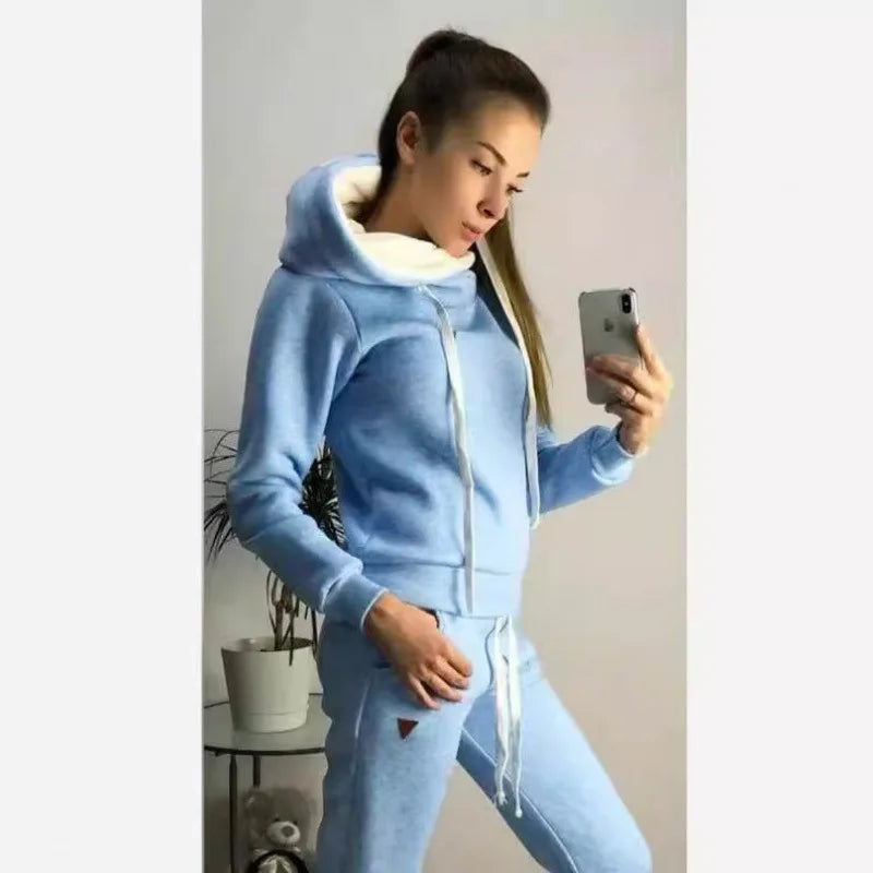 Fleece Long Sleeve Two-Piece Set