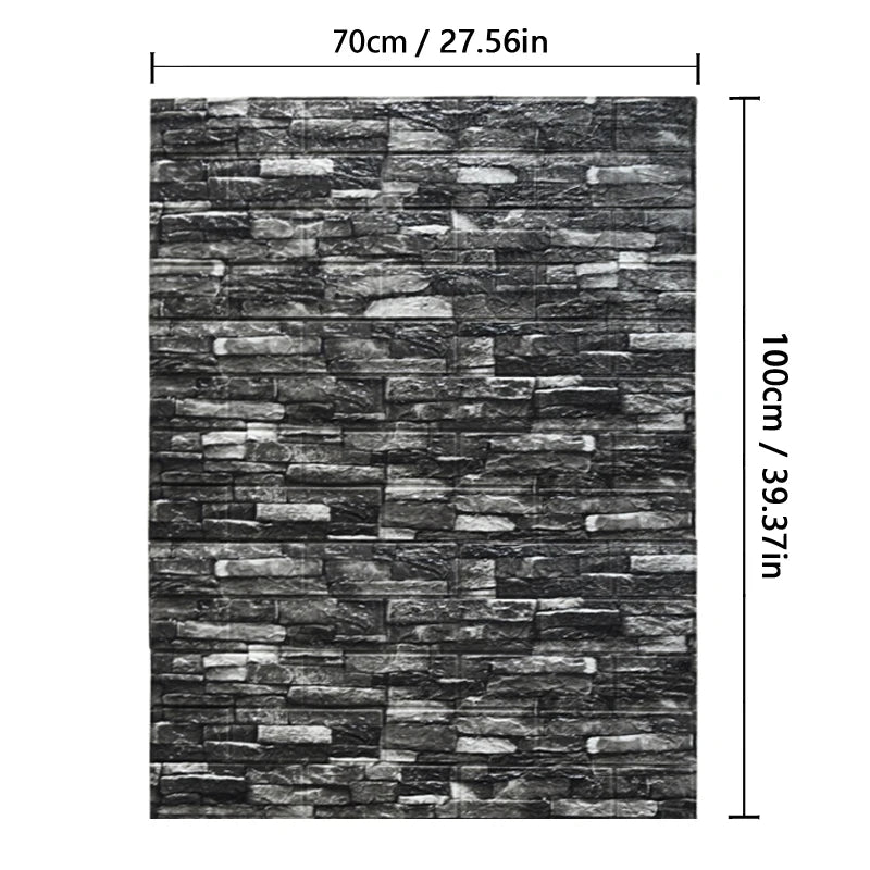 3D Soft Foam Brick Wallpaper Sticker Roll DIY Self Adhesive Living Room Home Kitchen Bathroom Decorative Wall Paper White Blue
