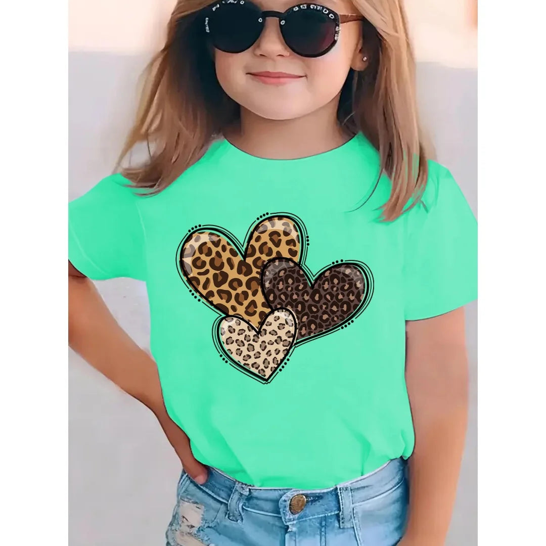 Children Heart Print T-Shirt