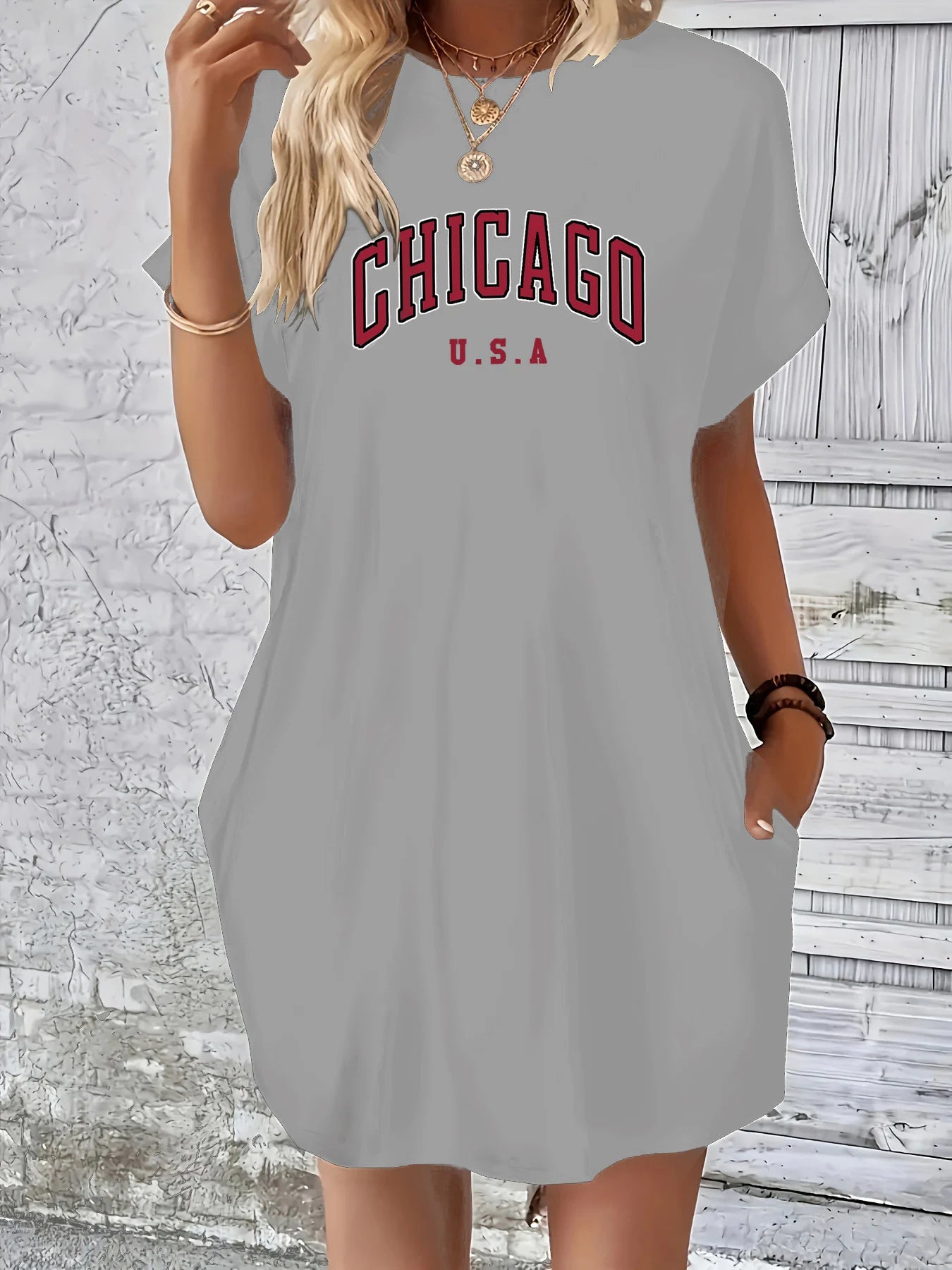 Summer Chicago Usa Dress with pockets