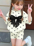 Bow shorts & tshirt Set
