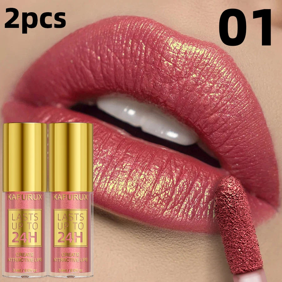 14 Colors Glitter Metallic Lip Glaze