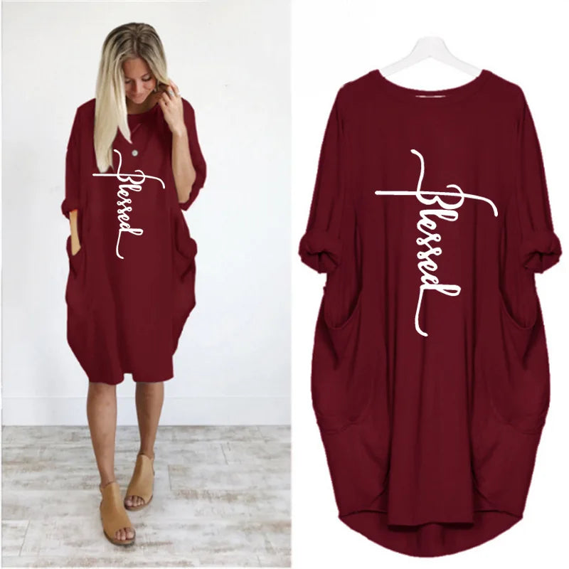 Plus Size Short Sleeve long dress
