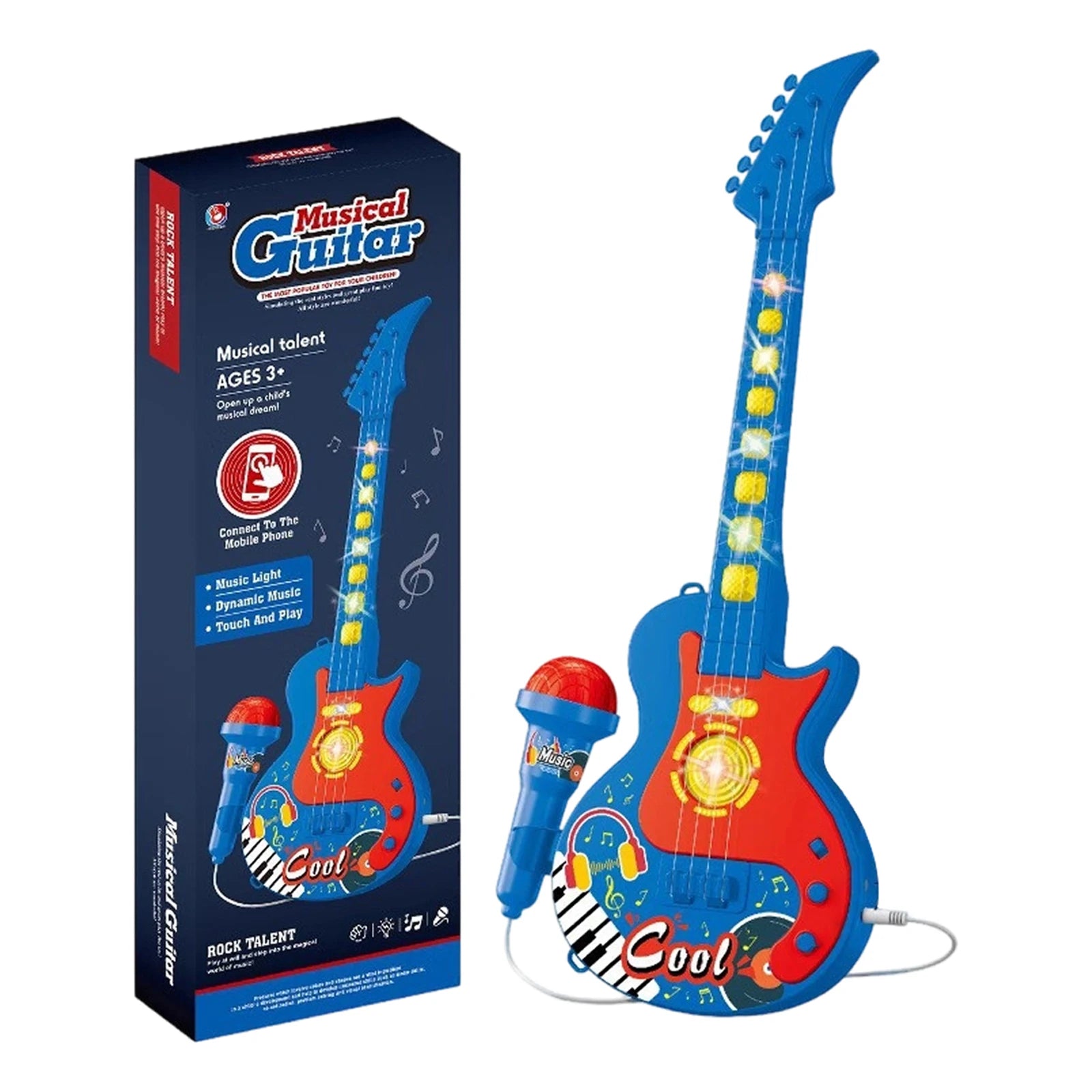 Children'S Guitar And Microphone Toys Guitar