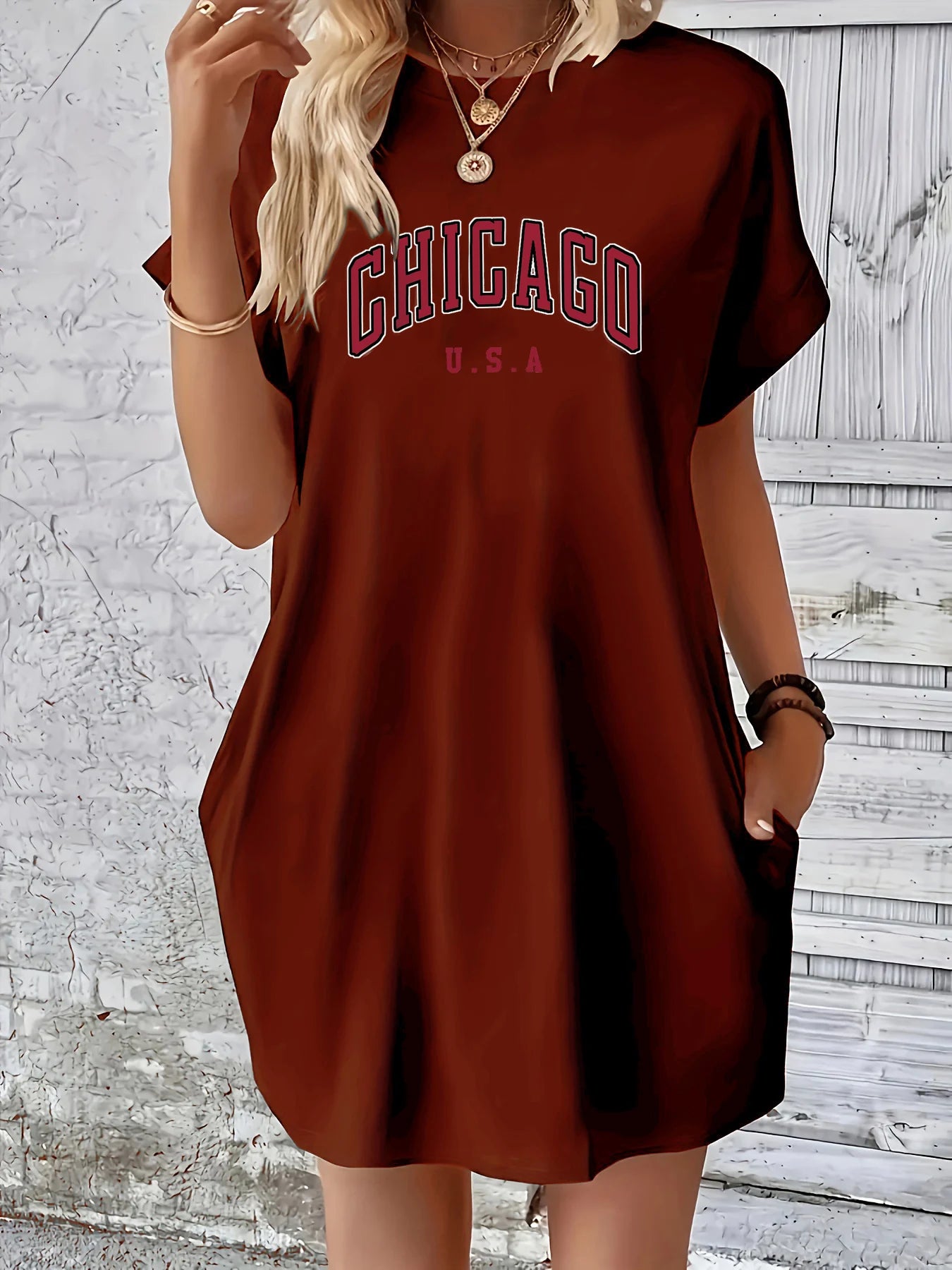 Summer Chicago Usa Dress with pockets