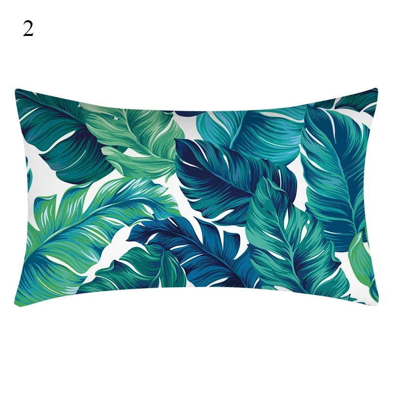Throw Pillow Tropical Plant Cover Decorative Pillowcase Cushion Home Decor