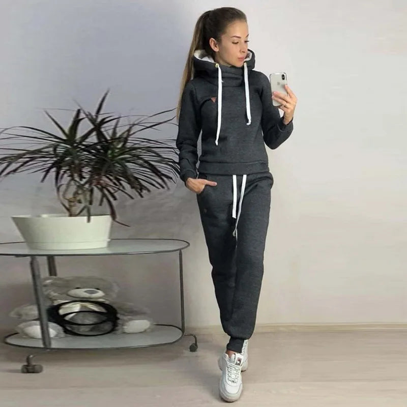 Fleece Long Sleeve Two-Piece Set